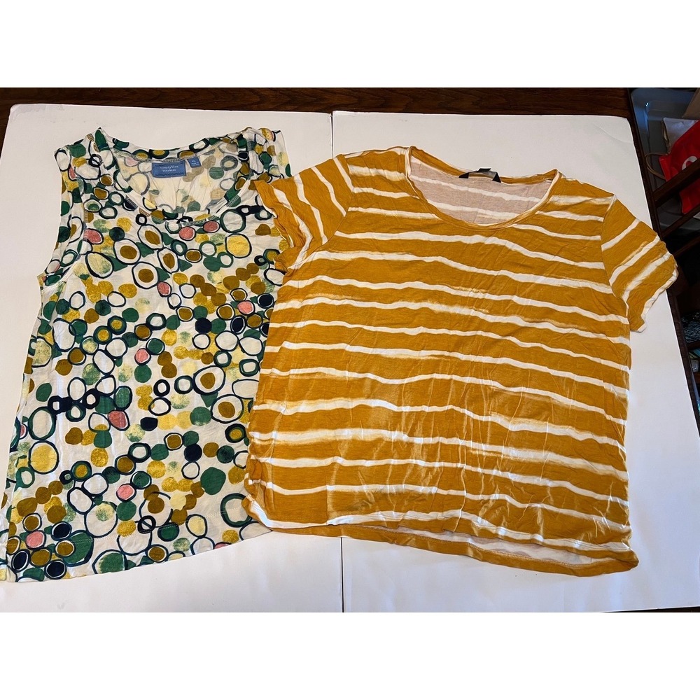 Simply Vera Vera Wang Sleeveless Top & Striped Tee xl & xxl (2489)